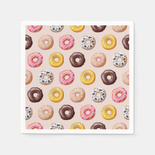 Doughnut Bakery Shop Pattern Napkin