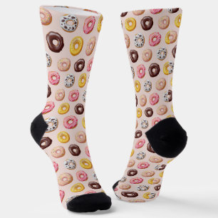 Doughnut Bakery Shop Pattern Socks
