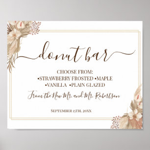 Doughnut Bar Sweets Table Wedding Reception Sign