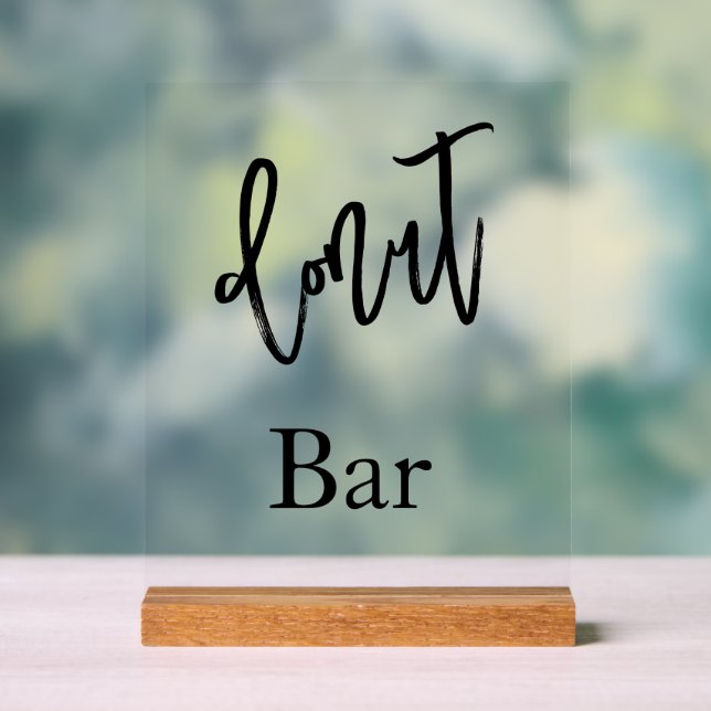 Doughnut bar wedding Acrylic sign (Neutral)