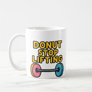 Doughnut Barbell Funny Gym Mug Sweet & Strong Fi