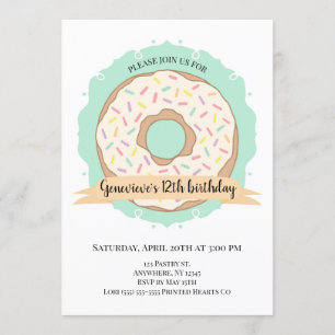 Doughnut Birthday Invitation