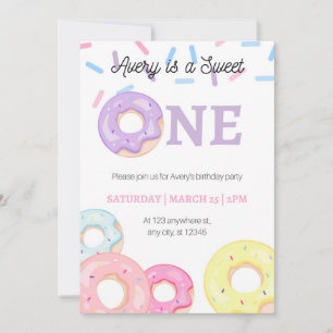 Doughnut Birthday Invitation