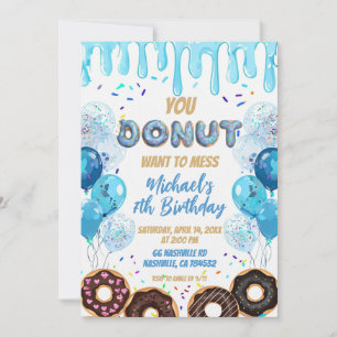 Doughnut Birthday Invitation   Sweet Doughnut Part