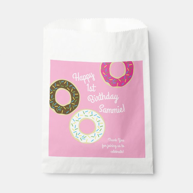Doughnut Birthday Party Favour Bags (Front)