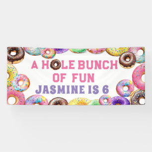 Doughnut Birthday Party Hole Bunch Fun Banner