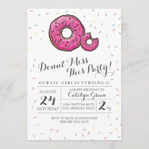 Doughnut Birthday Party Invitation
