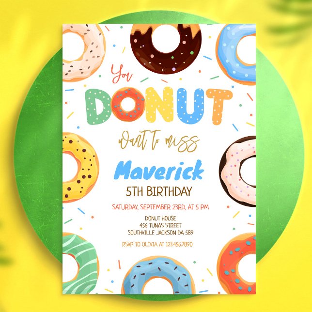 Doughnut Birthday Party Invitation (Creator Uploaded)