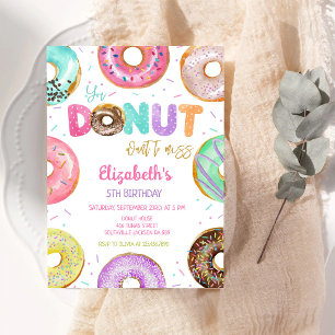 Doughnut Birthday Party Invitation