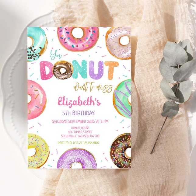 Doughnut Birthday Party Invitation (Creator Uploaded)