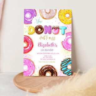 Doughnut Birthday Party Invitation