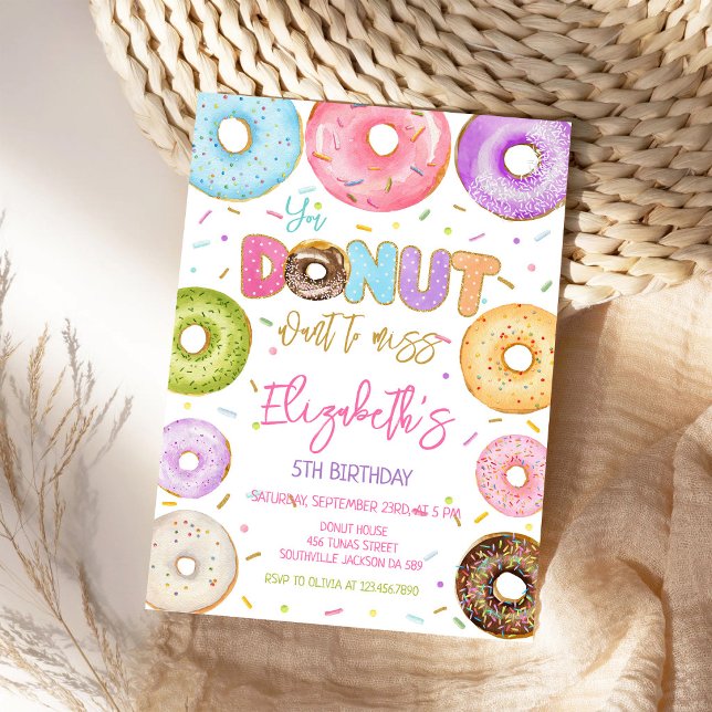 Doughnut Birthday Party Invitation (Creator Uploaded)
