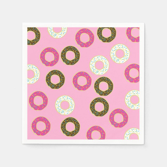 Doughnut Birthday Party Napkin (Front)