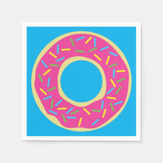 Doughnut Birthday Party Napkin (Front)