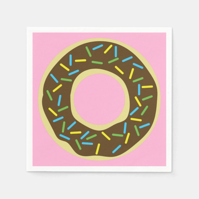 Doughnut Birthday Party Napkin (Front)