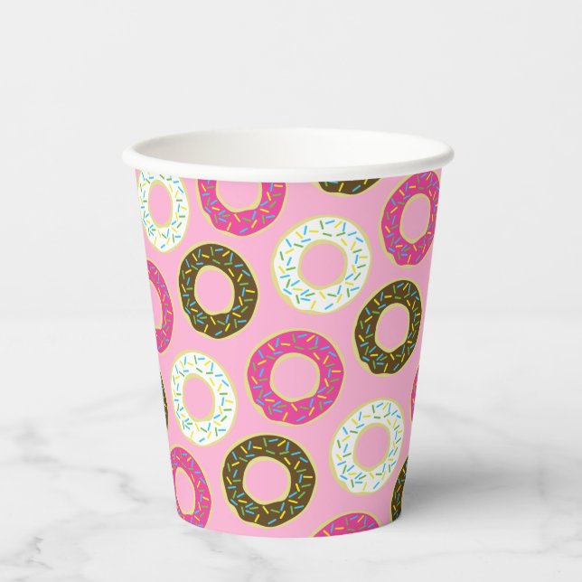 Doughnut Birthday Party Paper Cups (Front)