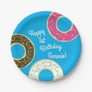 Doughnut Birthday Party Paper Plate