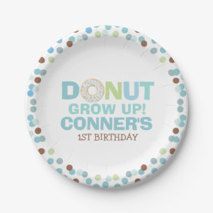 Doughnut Birthday Party Paper Plate 7" Doughnut