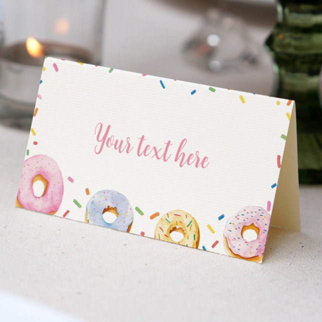 Doughnut Birthday Party Place Card (Creator Uploaded)