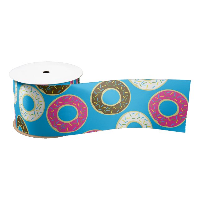 Doughnut Birthday Party Satin Ribbon (Spool)