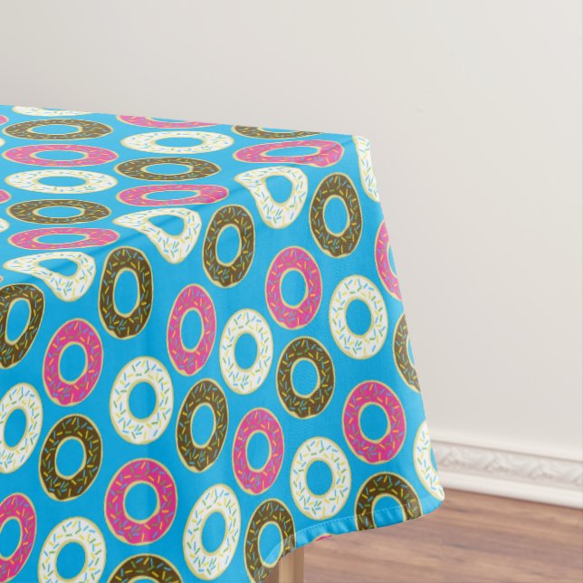 Doughnut Birthday Party Tablecloth (In Situ)