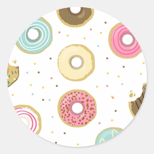 Doughnut Birthday Party Topper Envelope Seal Dough (Front)