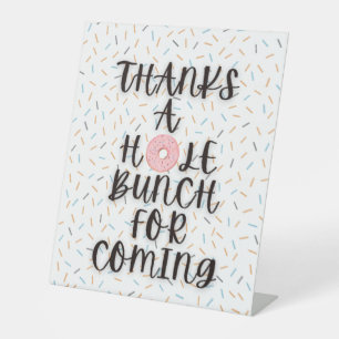 Doughnut Birthday Table Pedestal Sign