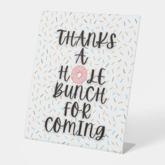 Doughnut Birthday Table Pedestal Sign