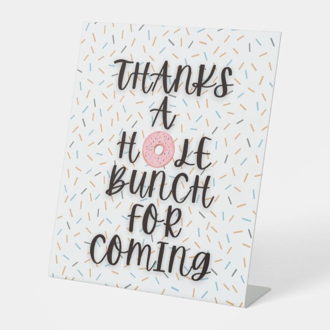 Doughnut Birthday Table Pedestal Sign (Front)