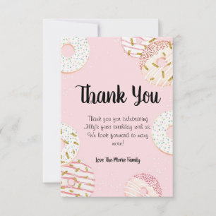 Doughnut Birthday Thank You Card