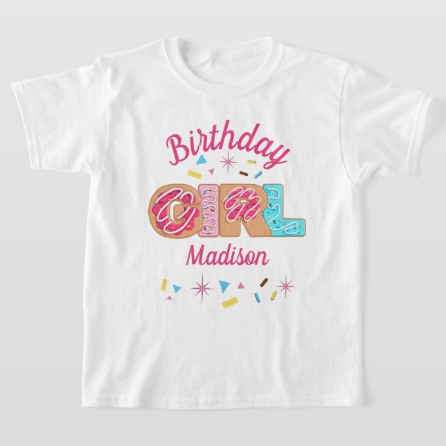 Doughnut Birthday toddler tshirts (Laydown)