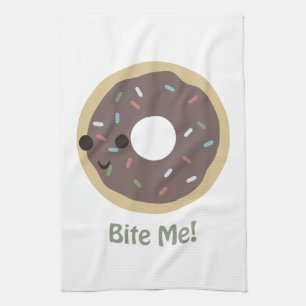 Doughnut Bite Me! Tea Towel