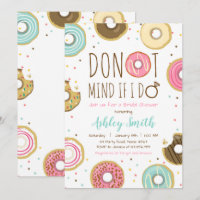 Doughnut Bridal Shower Invitation Mind If I Do
