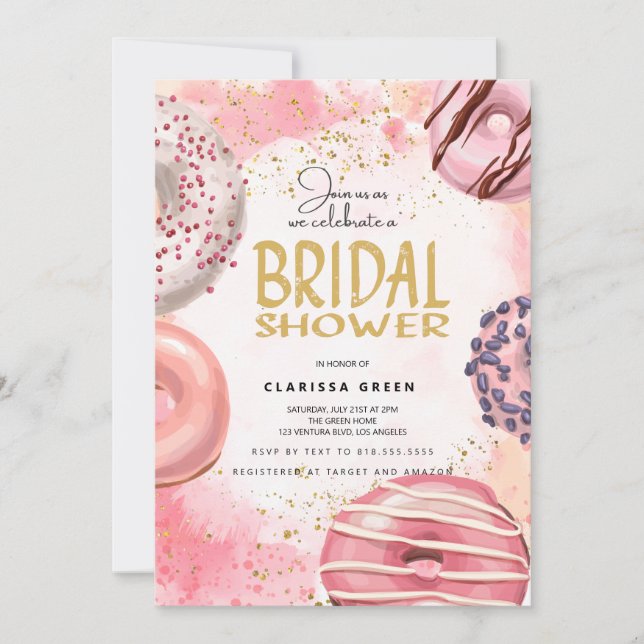 Doughnut BRIDAL SHOWER party Invitation (Front)