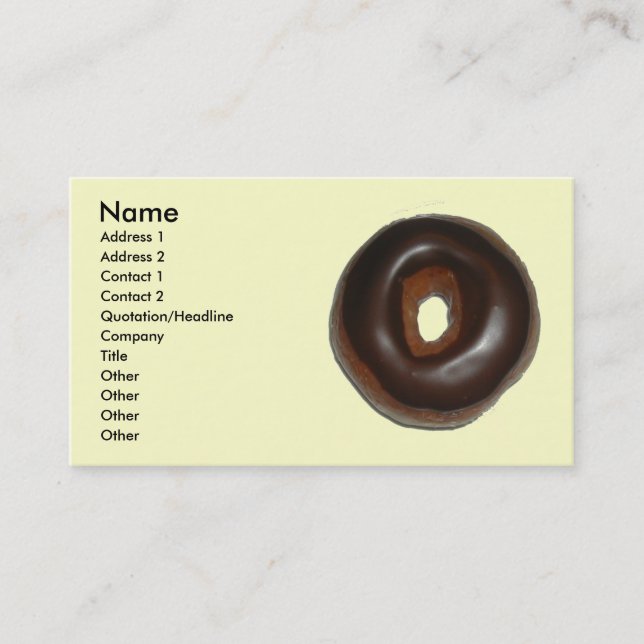 Doughnut business cards (Front)
