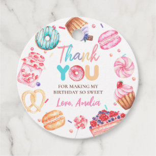 Doughnut Candy Birthday Favour Tags
