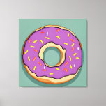 Doughnut Canvas Print<br><div class="desc">funny doughnut design canvas print
cute doughnut design canvas print 
for doughnut lovers,  great gifts ideas for doughnut lovers
food wall art for kitchen
food canvas painting ideas</div>