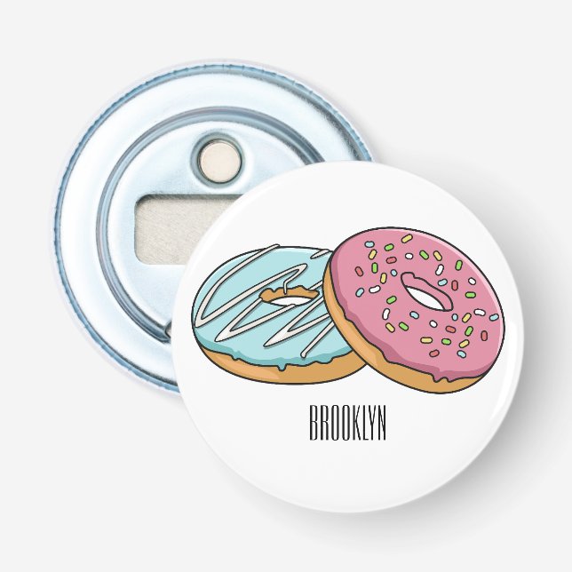 Doughnut cartoon illustration  bottle opener (Front)
