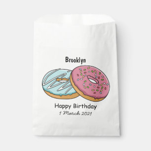 Doughnut cartoon illustration favour bags