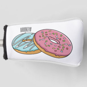Doughnut cartoon illustration  golf head cover
