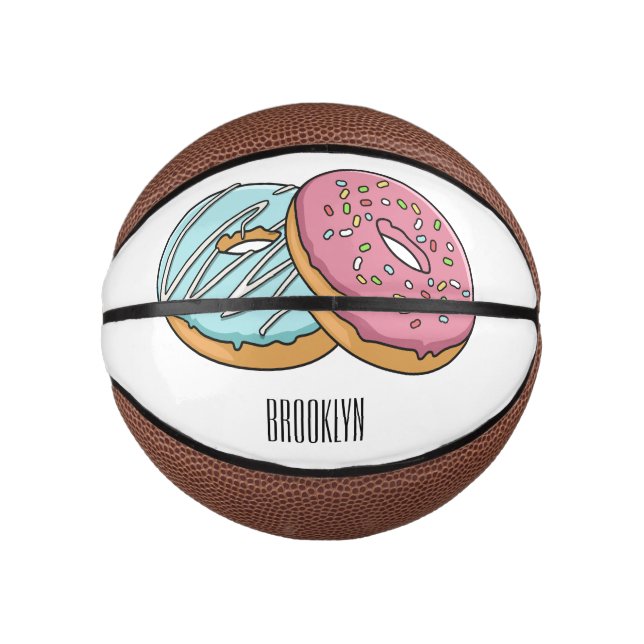 Doughnut cartoon illustration mini basketball (Front)