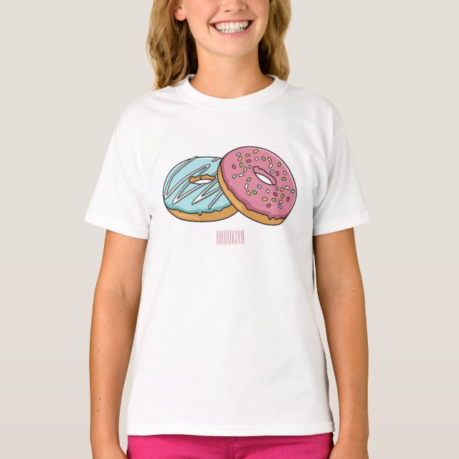 Doughnut cartoon illustration T-Shirt (Front)