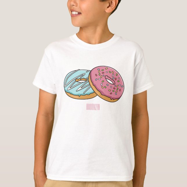 Doughnut cartoon illustration T-Shirt (Front)