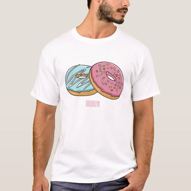 Doughnut cartoon illustration T-Shirt (Front)