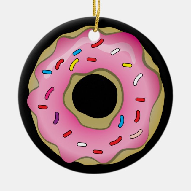 Doughnut Ceramic Tree Decoration (Front)
