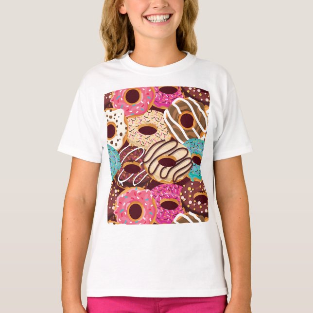 Doughnut, chocolate doughnut & chocolate to snack  T-Shirt (Front)