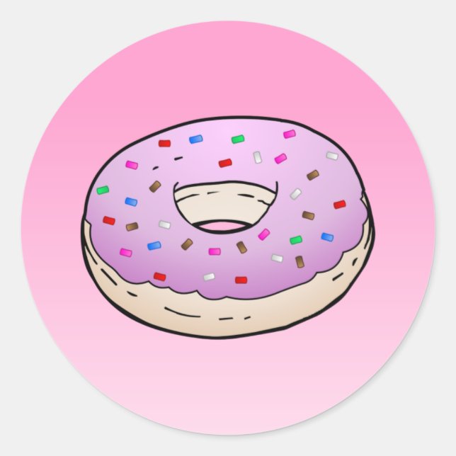 Doughnut Classic Round Sticker (Front)