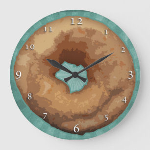 Doughnut Clock: plain or personalised Large Clock