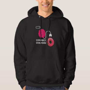 Doughnut  Connect Charger Doughnut Empty Battery Hoodie