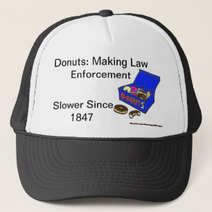 Doughnut/Cop History Trucker Hat